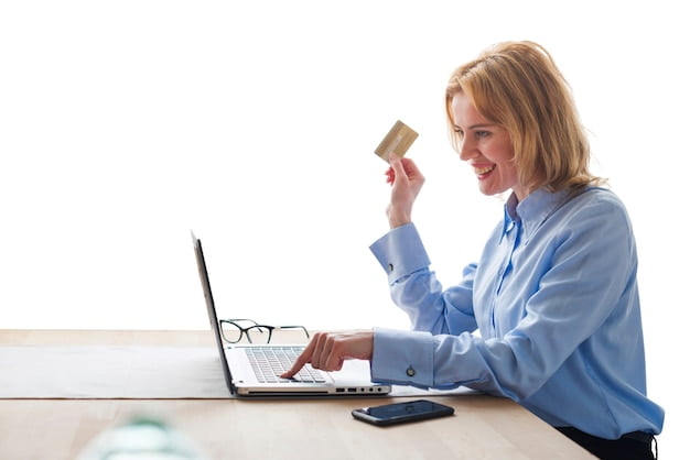 Portrait of woman using laptop computer